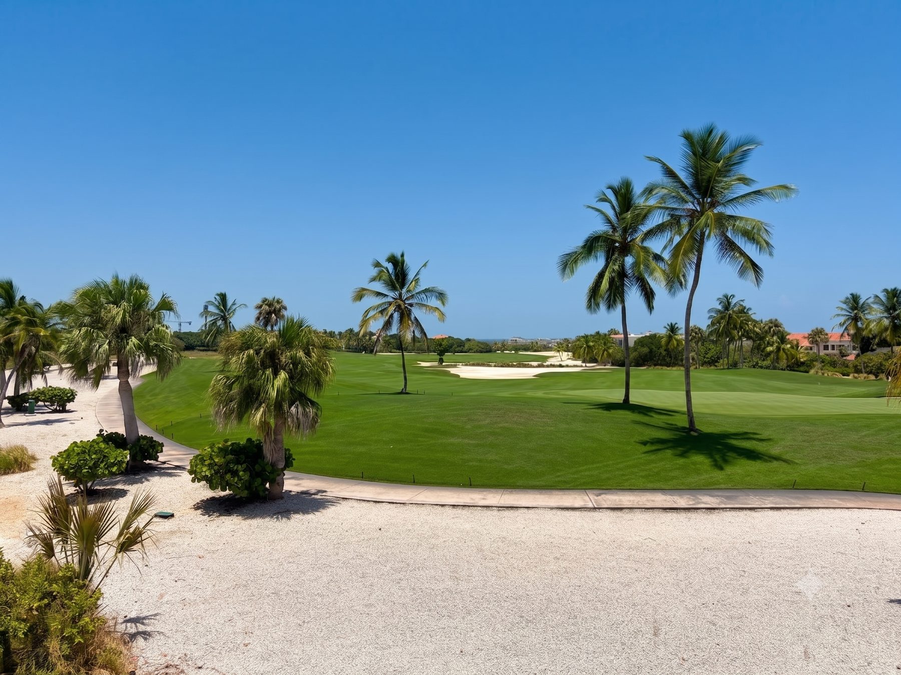 View from the front of Las Palmas 104 across the Punta Espada fairway to the sea