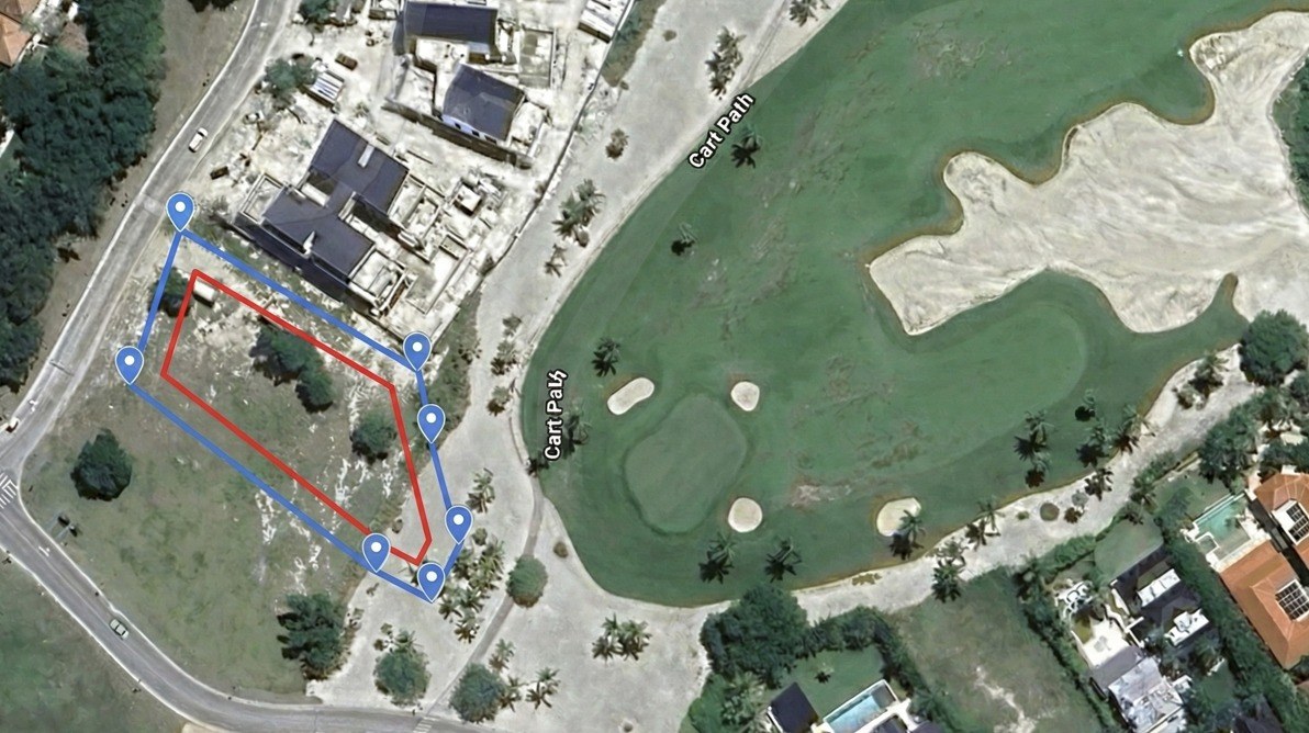Las Palmas 104 lot lines and setbacks on Punta Espada